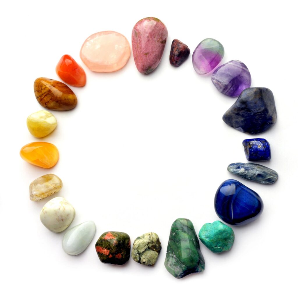 Crystal gemstones color spectrum